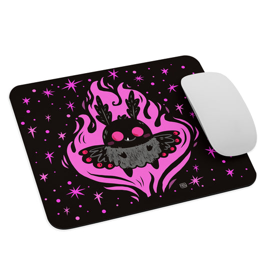 Pink Mothman Mouse pad